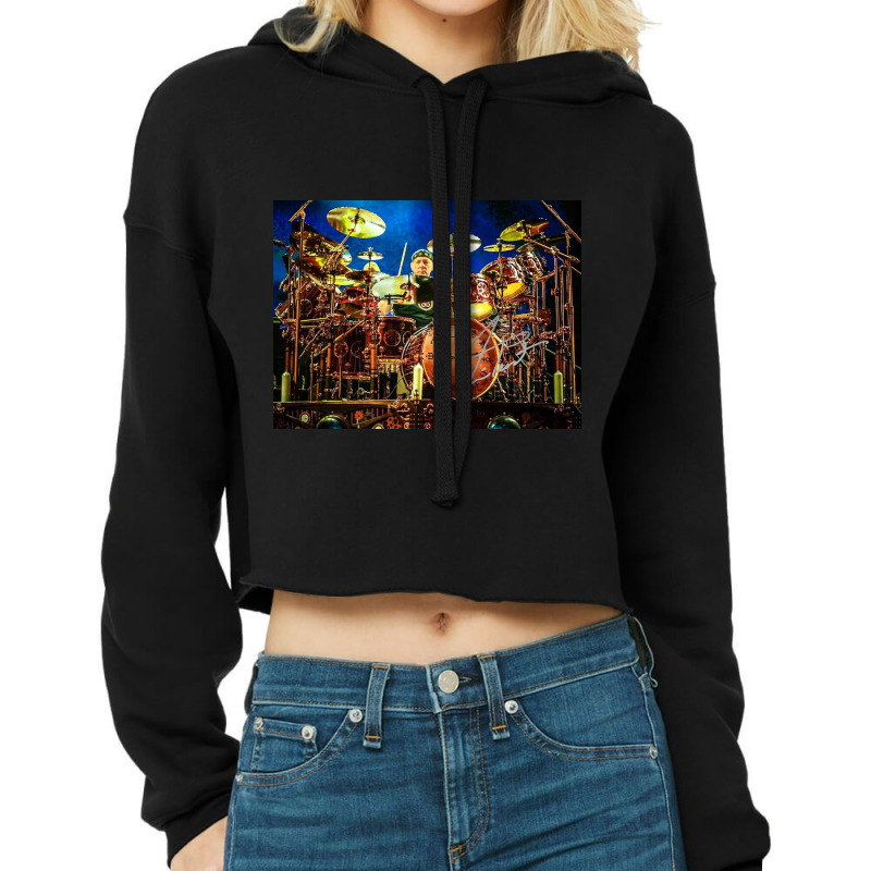 Neil Peart Encore Cropped Hoodie by MichaelCooper | Artistshot