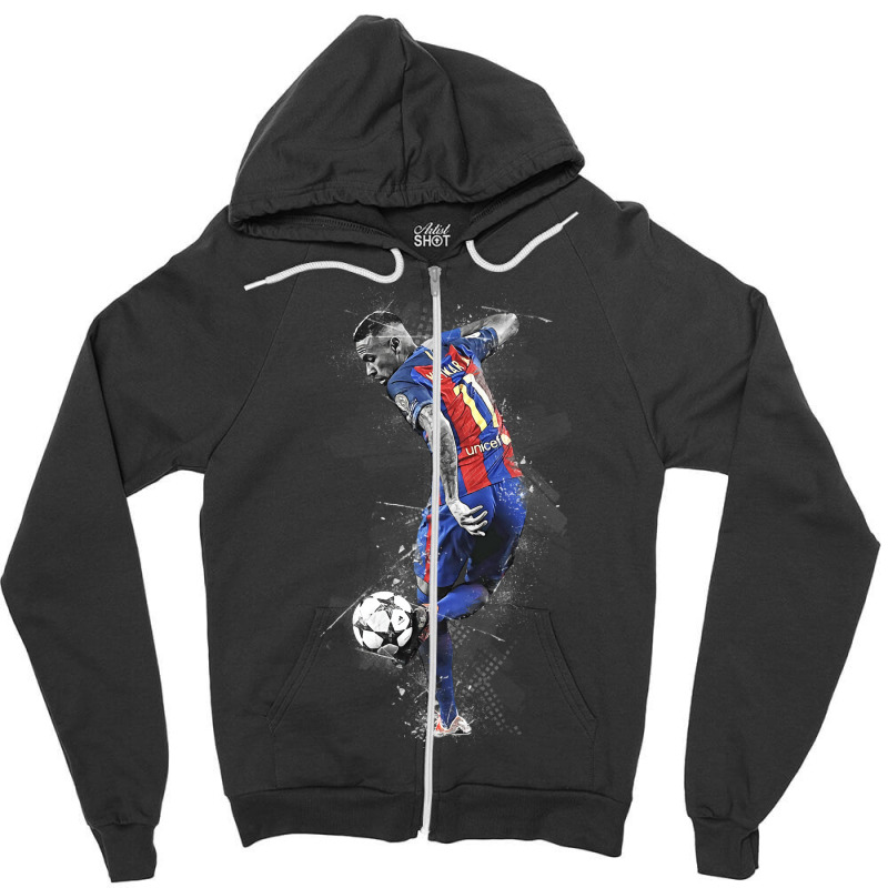 Neymar Aesthetic Nostalgia Zipper Hoodie | Artistshot