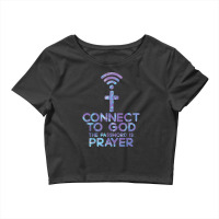 Connect To God Password Prayer Jesus Christian Men Women Crop Top | Artistshot