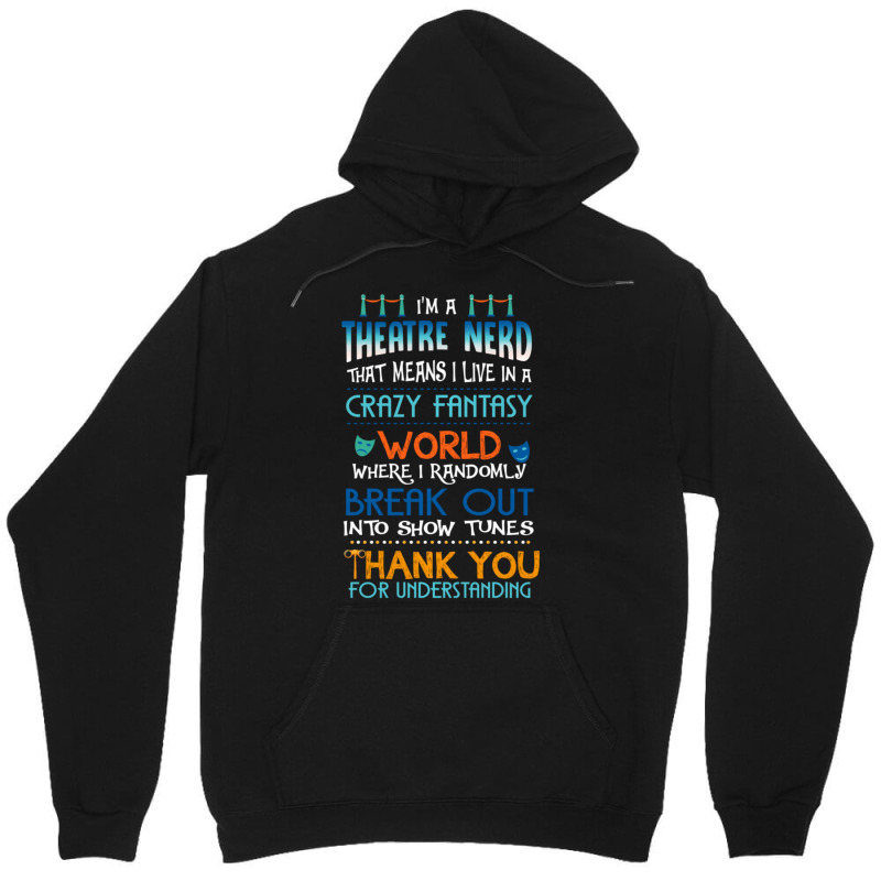 Hot Trend Funny Fantasy World Musical Tunes Theatre Nerd Unisex Hoodie by bummercaught | Artistshot