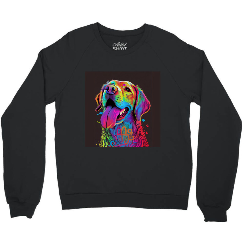 A Very Happy Labrador Dog Crewneck Sweatshirt by sausagefencing57 | Artistshot