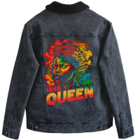 Juneteenth Blm Black Proud Woman Strong Black History Unisex Sherpa-lined Denim Jacket | Artistshot