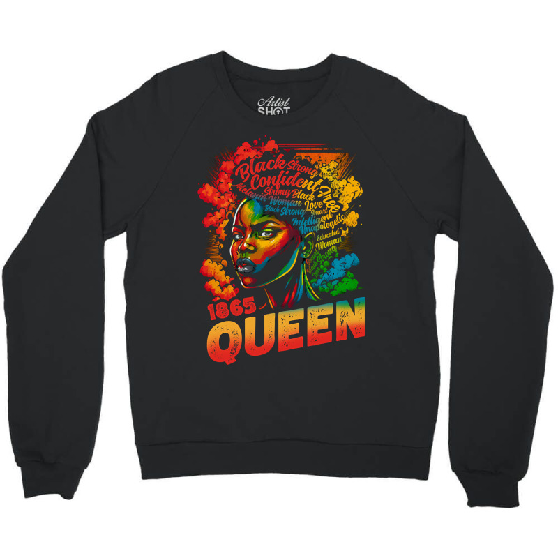 Juneteenth Blm Black Proud Woman Strong Black History Crewneck Sweatshirt | Artistshot