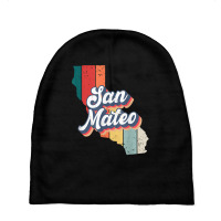 San Mateo City Retro Vintage Hometown California T Shirt Baby Beanies | Artistshot