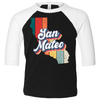 San Mateo City Retro Vintage Hometown California T Shirt Toddler 3/4 Sleeve Tee | Artistshot