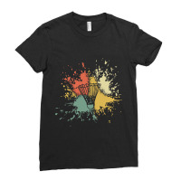 Badminton Ink Splash Ladies Fitted T-shirt | Artistshot