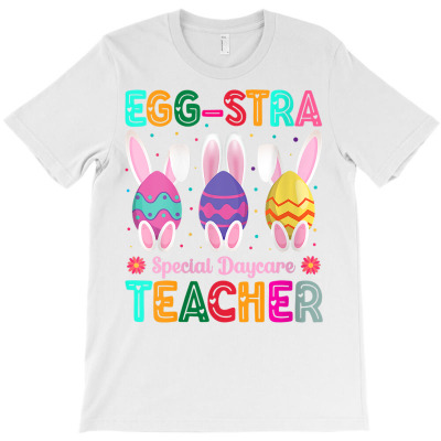 Womens Eggstra Special Daycare Teacher Costume Happy Easter Day V Neck T-shirt Designed By Irelia435
