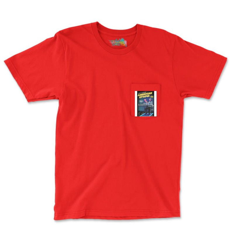 American Utopia  Blue Aesthetic Pocket T-Shirt by meewisgobbod | Artistshot