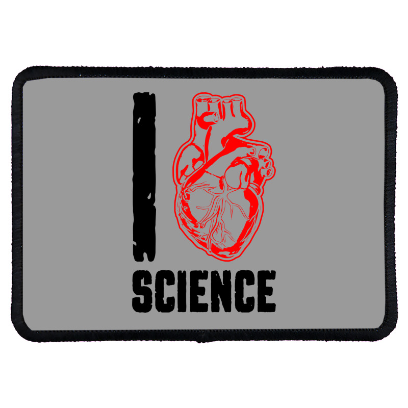 I Love Science Anatomical Human Heart Stem Scientist Red 70s Rectangle ...