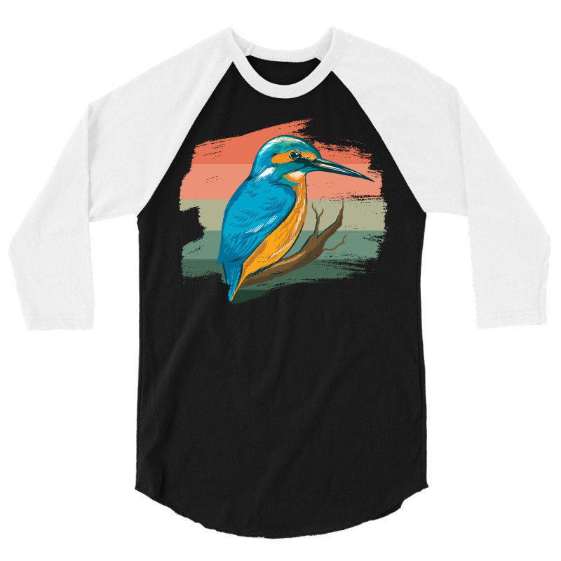 Kingfisher Bird Feathers Cobalt Blue Humor Funny 3/4 Sleeve Shirt | Artistshot