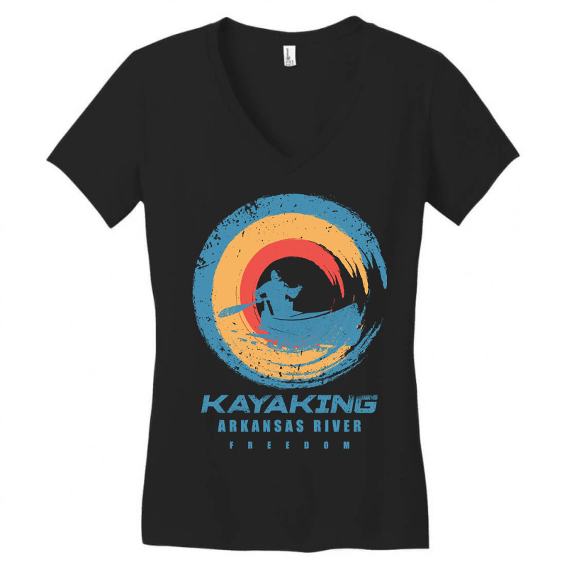 Arkansas River Kayak Adventure Women's V-Neck T-Shirt by ternacanuda | Artistshot