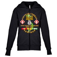 Limited Edition Vietnam Combat Veteran W 20th Engineer Brigade  Ssi Youth Zipper Hoodie | Artistshot