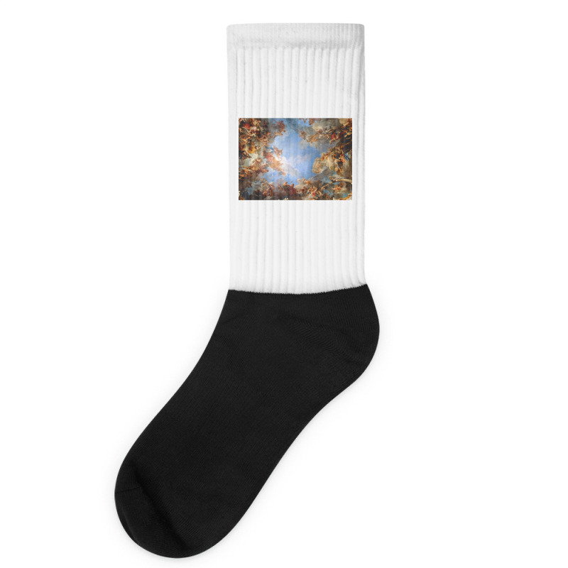 Fresco Of Angels In The Palace Of Versailles Poster Socks | Artistshot