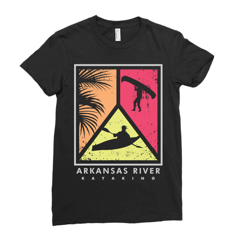 Arkansas River Kayaker Ladies Fitted T-Shirt by ternacanuda | Artistshot