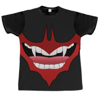 Bat Shaped Vampire Mouth Lip Graphic T-shirt | Artistshot