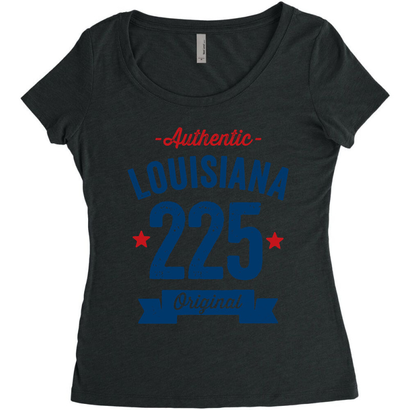 Authentic Louisiana 225 Area Code Women's Triblend Scoop T-shirt by dentistdamaging500 | Artistshot