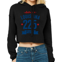 Authentic Louisiana 225 Area Code Cropped Hoodie | Artistshot