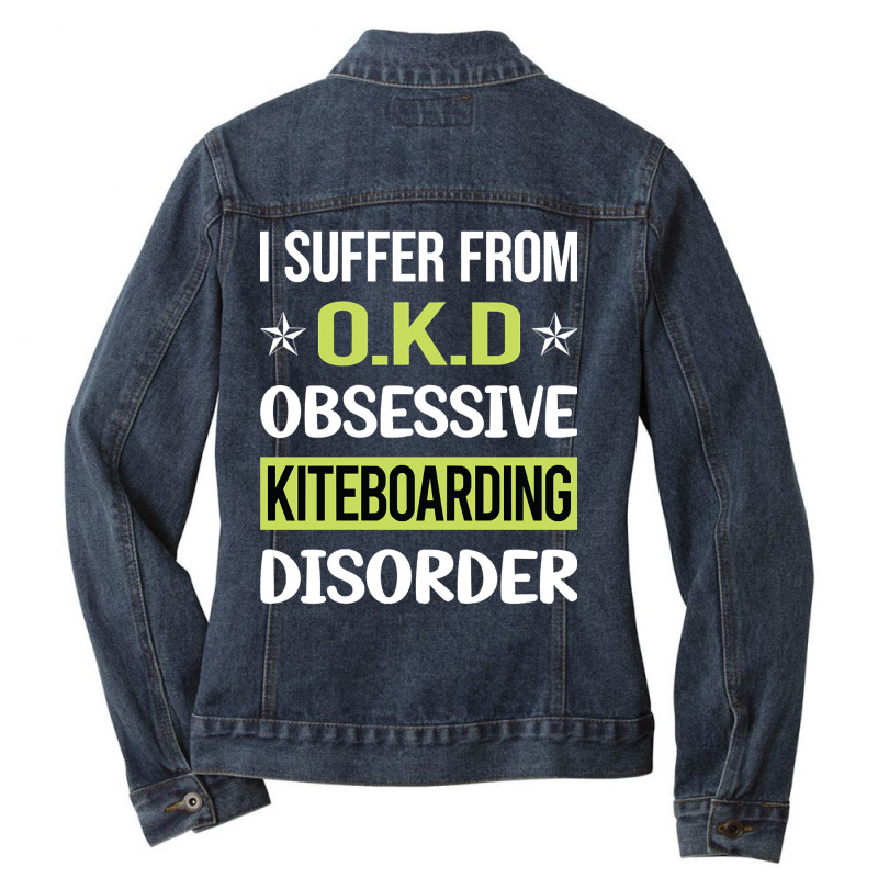 Obsessive Love Kiteboarding Kiteboard Kiteboarder Ladies Denim Jacket by cryingfamilies16 | Artistshot