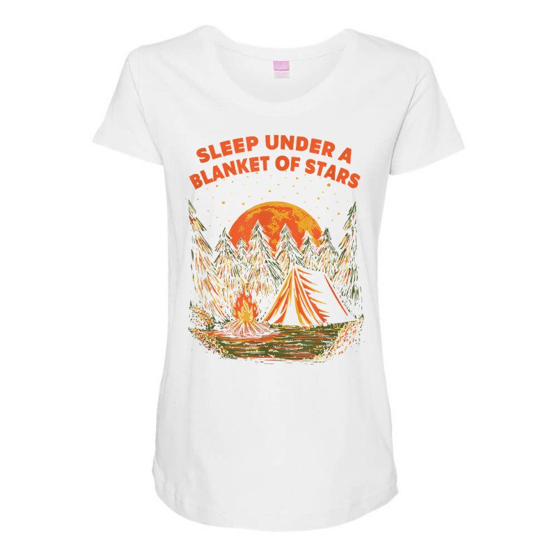 Sleep Under A Blanket Of Stars Camping Couples Camper Lovers T Shirt Maternity Scoop Neck T-shirt by darrene68stu | Artistshot