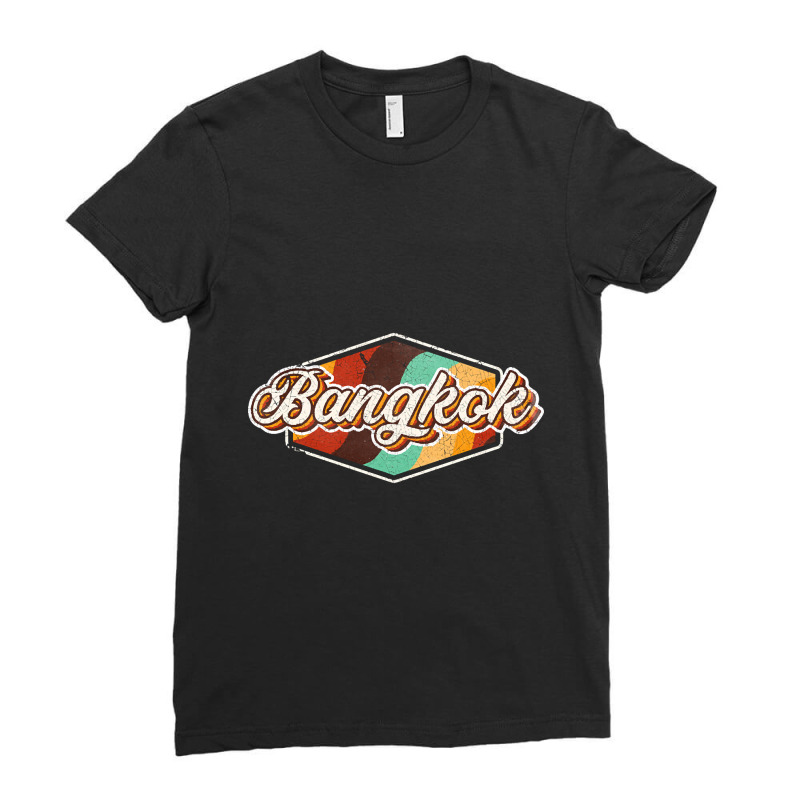 Bangkok City Ladies Fitted T-Shirt by brushdatum98 | Artistshot