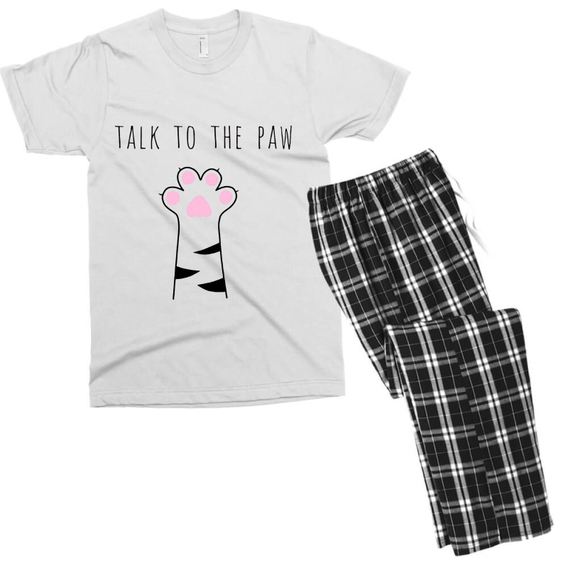 Talk To The Paw Men's T-shirt Pajama Set | Artistshot