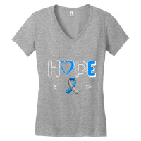 Hope Diabetes Type 1 Ribbon Type 2 Diabetes Awareness Tank Top Women's V-neck T-shirt | Artistshot