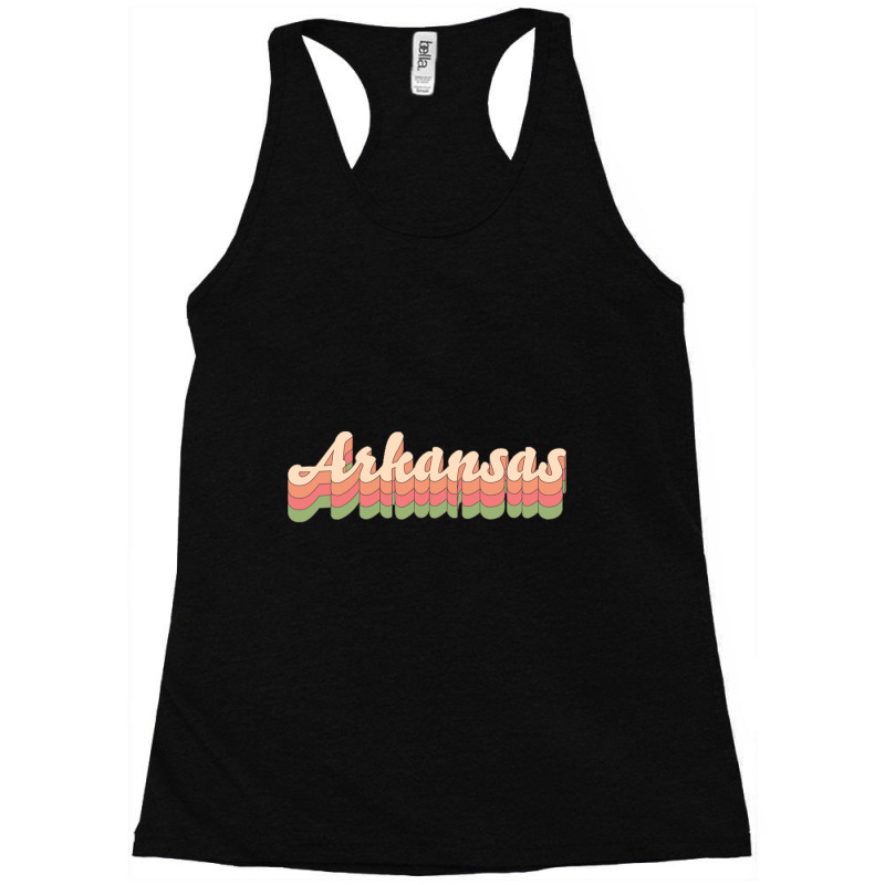 Arkansas State Retro Happy Script Racerback Tank by ternacanuda | Artistshot