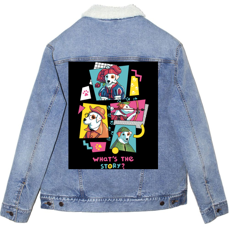 Wishbone Tv Show Tshirtwhatx27s The Story Wishbone Tv Show 90s Russell Unisex Sherpa-Lined Denim Jacket by peatcrascow | Artistshot