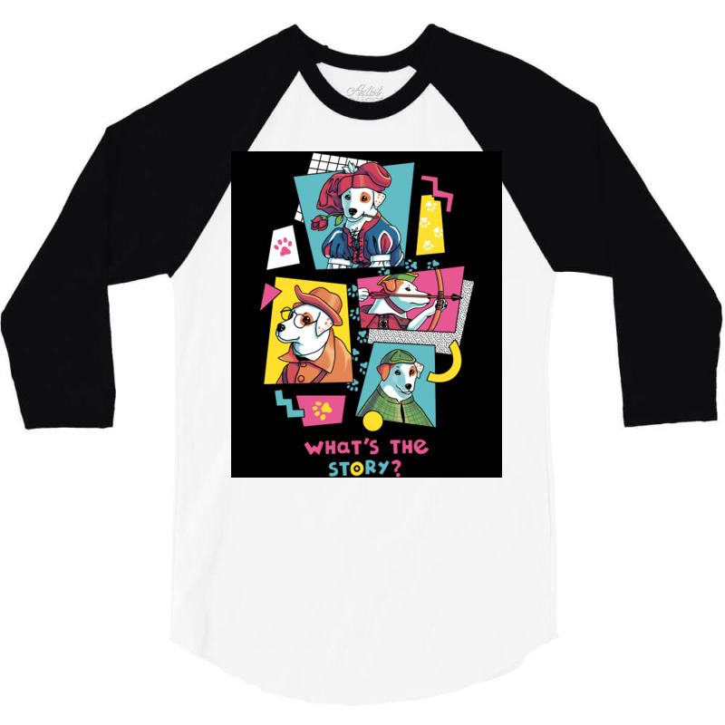 Wishbone Tv Show Tshirtwhatx27s The Story Wishbone Tv Show 90s Russell 3/4 Sleeve Shirt by peatcrascow | Artistshot