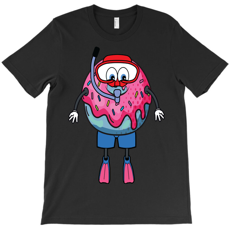 Donut Diving With Swimming Fins And Goggles T-shirt | Artistshot