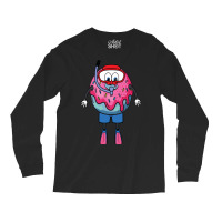 Donut Diving With Swimming Fins And Goggles Long Sleeve Shirts | Artistshot