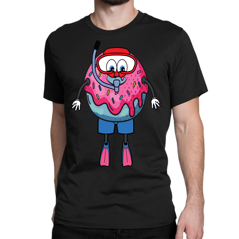 Donut Diving With Swimming Fins And Goggles Classic T-shirt | Artistshot