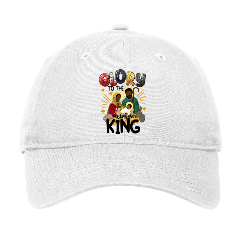 Glory To The Newborn King Black Jesus Adjustable Cap by afrowomandigitalshop@gmail.com | Artistshot