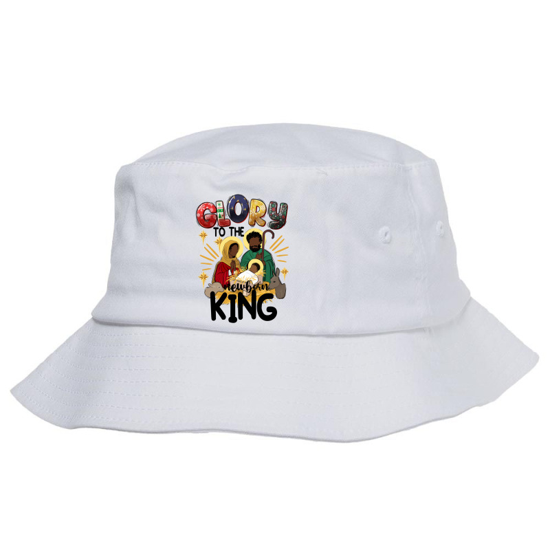 Glory To The Newborn King Black Jesus Bucket Hat by afrowomandigitalshop@gmail.com | Artistshot