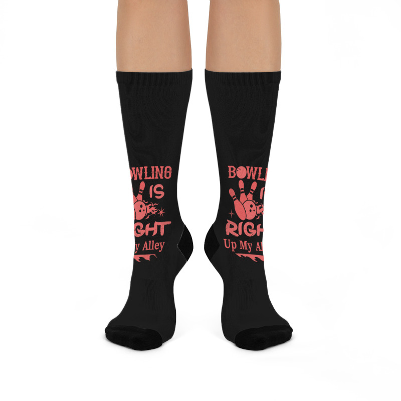 Bowling Is Right Up My Alley-hbvtm Crew Socks | Artistshot