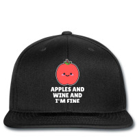 Apples And Wine And I'm Fine Printed Hat | Artistshot