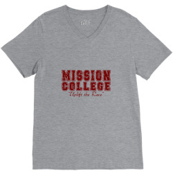 mission college maroon V-Neck Tee | Artistshot