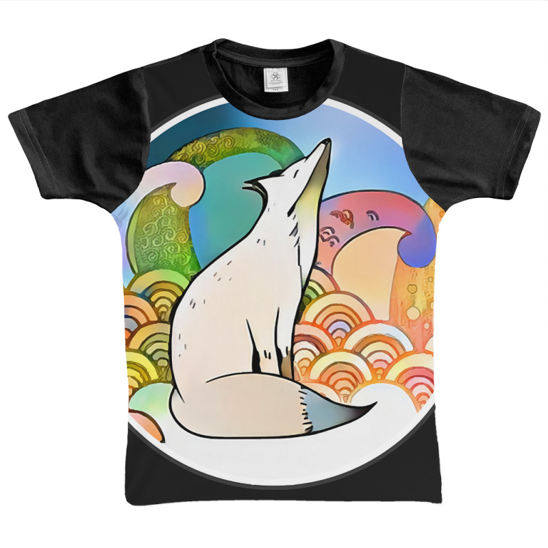 Arctic Fox - Foxhound - White Fox - Cute Fox - Wolf - Japanese Paintin Graphic Youth T-shirt by jauntdemant049 | Artistshot