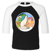 Arctic Fox - Foxhound - White Fox - Cute Fox - Wolf - Japanese Paintin Toddler 3/4 Sleeve Tee | Artistshot