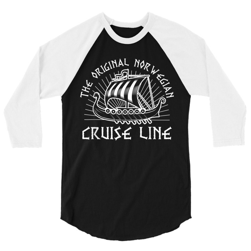 Drakkar Viking Ship Original Norwegian Cruise Line Norse 3/4 Sleeve Shirt | Artistshot