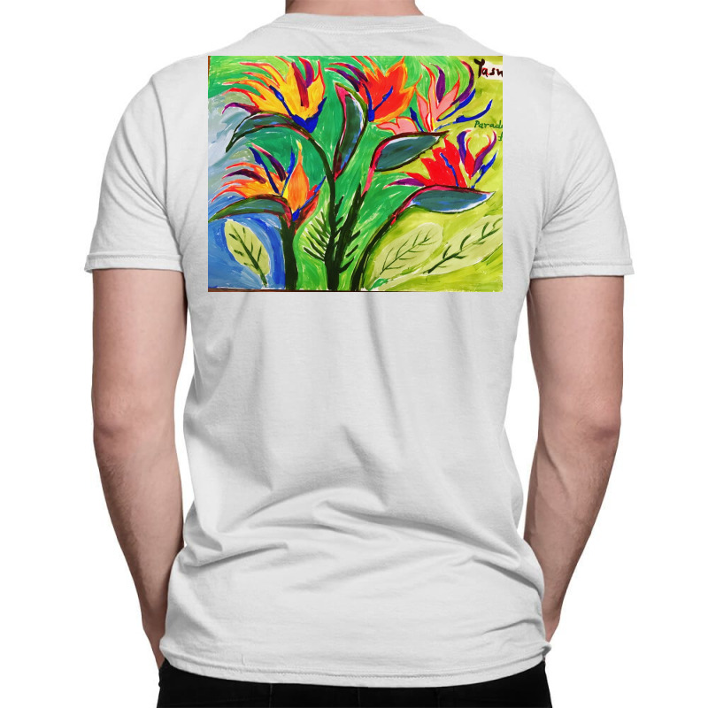 Paradise Flowers Acrylic Painting Classic T-shirt by Angelysmina | Artistshot