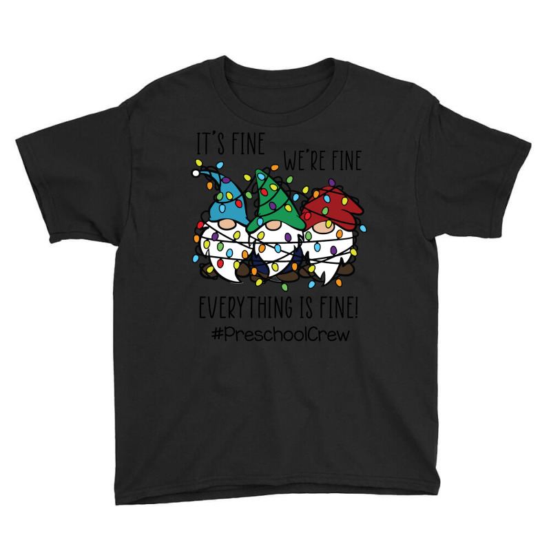 It's Fine We're Fine Everything Is Fine Gnome Preschool Crew Sweatshir Youth Tee | Artistshot