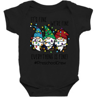 It's Fine We're Fine Everything Is Fine Gnome Preschool Crew Sweatshir Baby Bodysuit | Artistshot