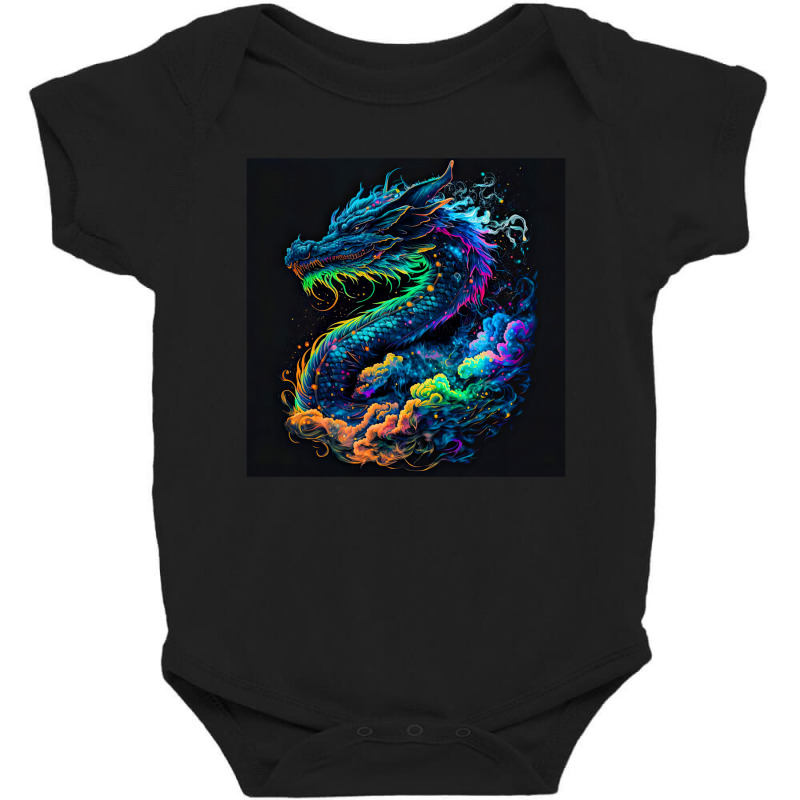 Dragon Japanese Pop Art Baby Bodysuit by Noto Creative | Artistshot