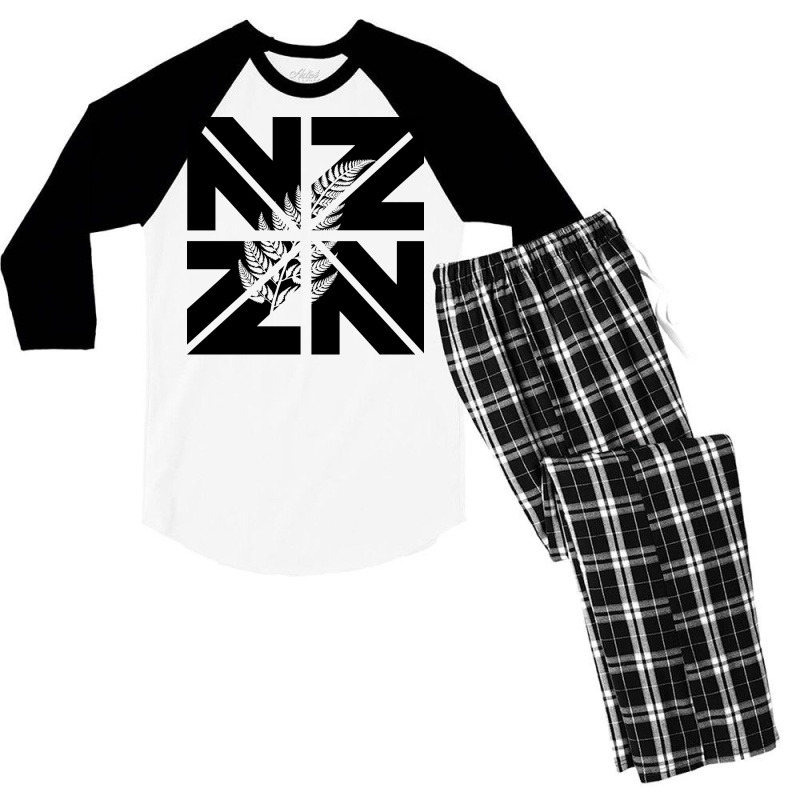 New Zealand With A Silver Quote Cute Men's 3/4 Sleeve Pajama Set by lybohasmanop | Artistshot