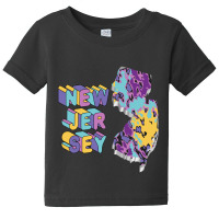 New Jersey State Abstract Art Baby Tee | Artistshot