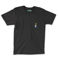 Homer Coming Out Of Bushes Pocket T-shirt | Artistshot