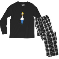 Homer Coming Out Of Bushes Men's Long Sleeve Pajama Set | Artistshot