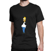 Homer Coming Out Of Bushes Classic T-shirt | Artistshot