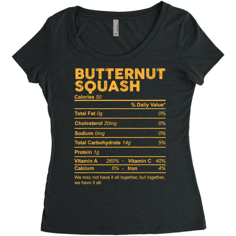 Funny Butternut Squash Nutrition Facts Thanksgiving Food T Shirt Women's Triblend Scoop T-shirt by kogmor58594 | Artistshot